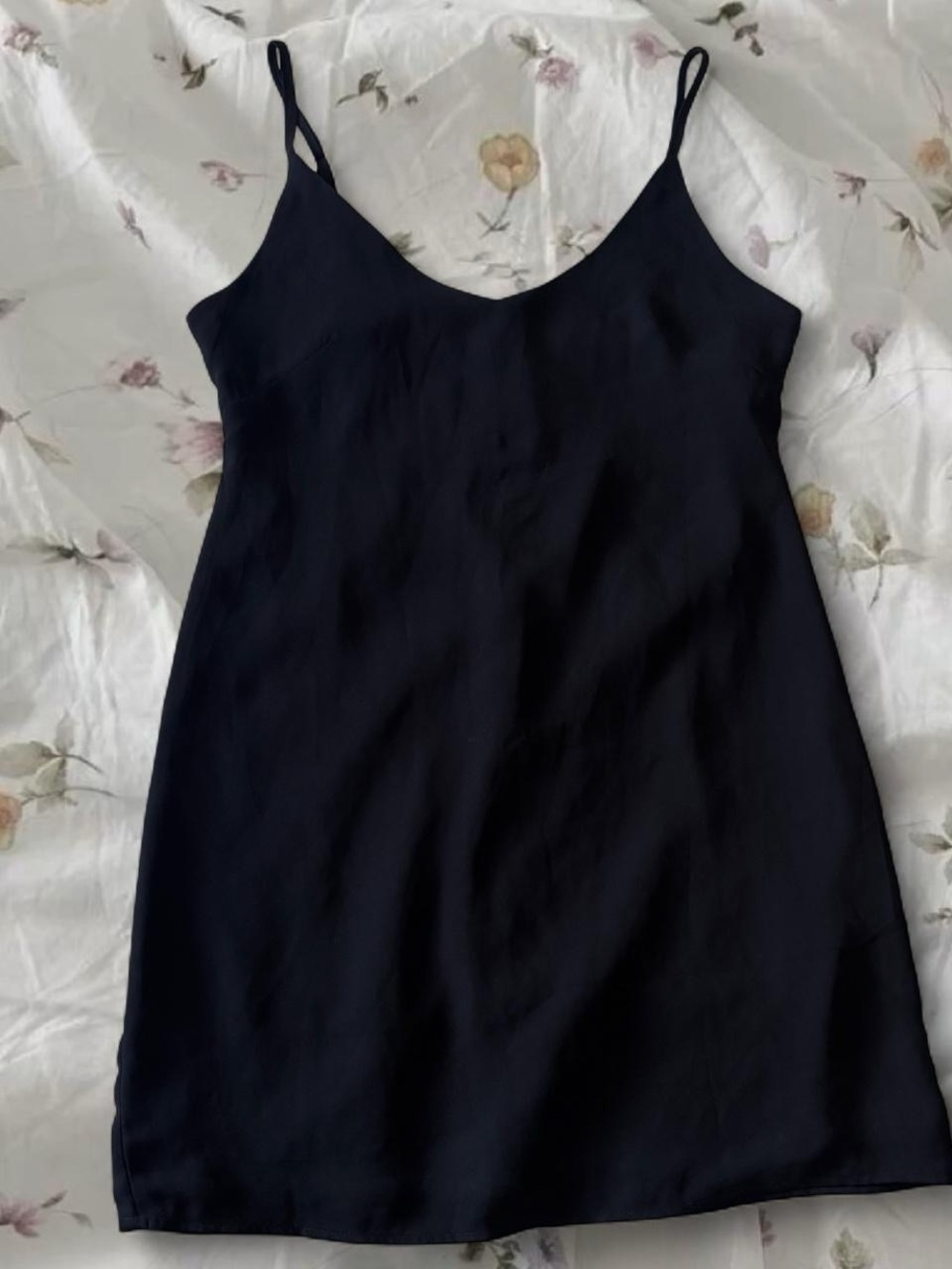 La Maison Simon’s Black Spaghetti Strap Slip Camisole